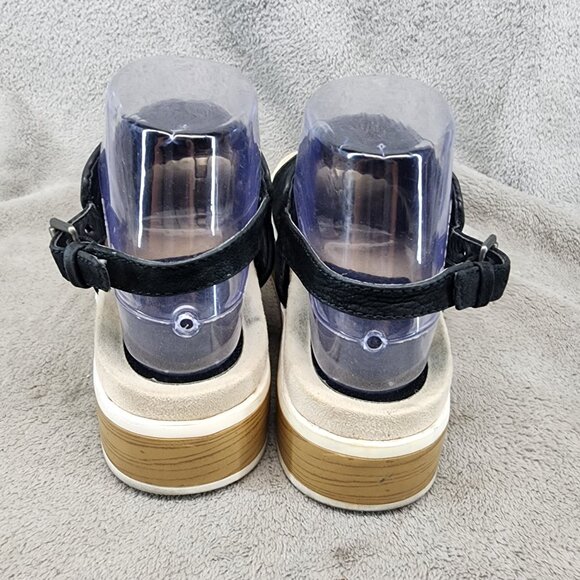 Naya Shoes Womens Size 7.5 Black Leather Open Toe Sandals - Picture 5 of 12